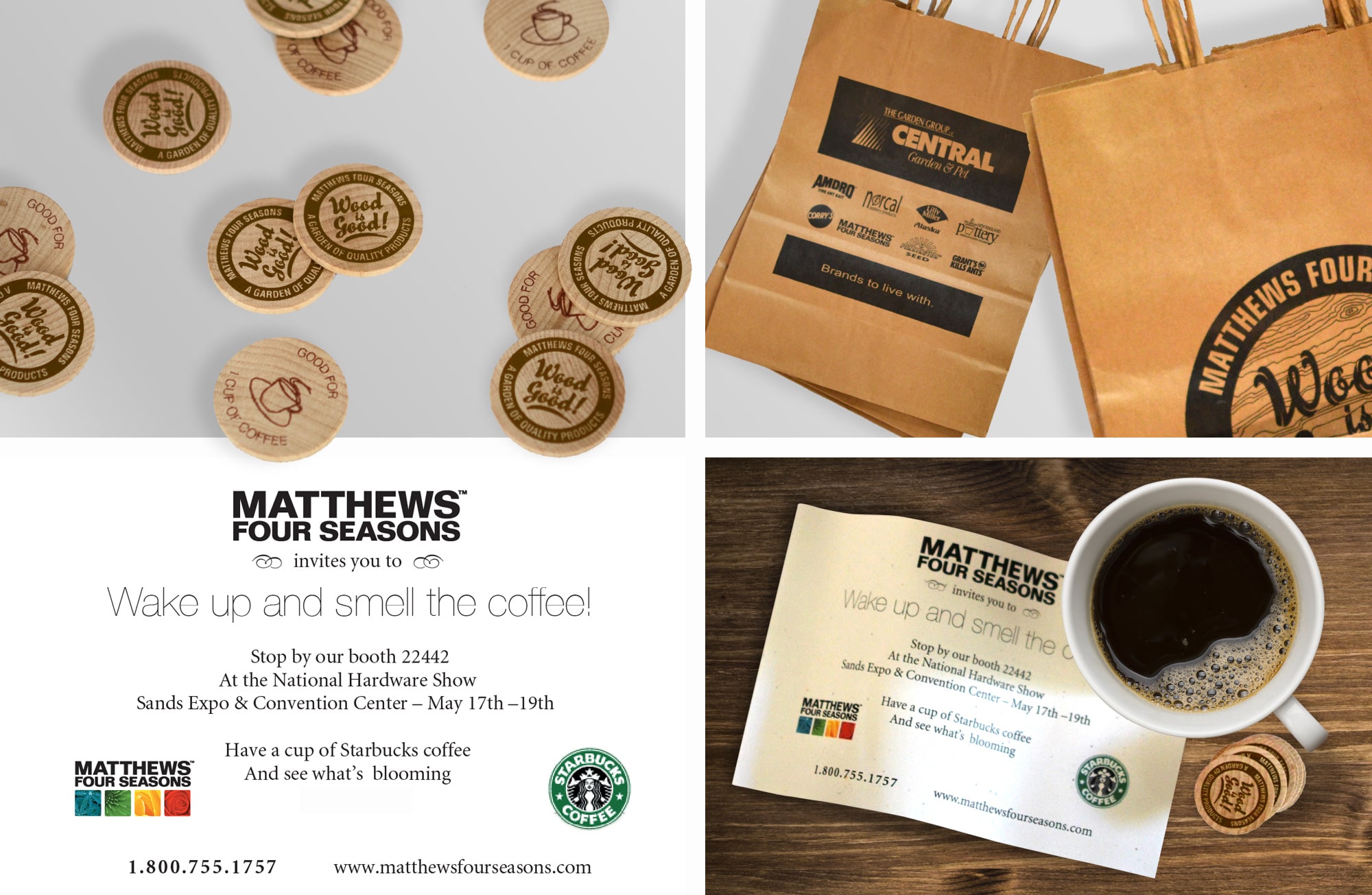  USA, Wood is Good Branding and Starbucks Campaign events 