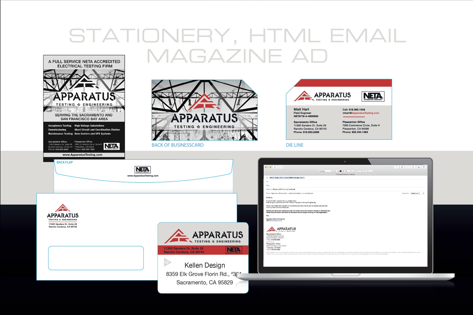  USA, Brand Identity — Stationery, Html email signatures, Magazine Ads 